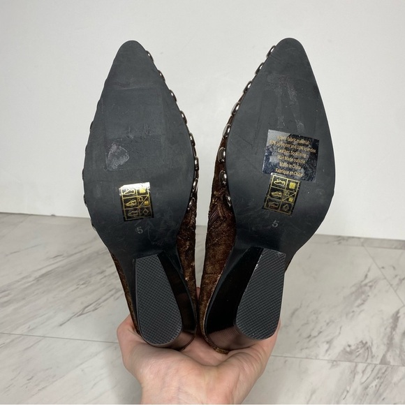 New! Jeffrey Campbell Walton Brown Velvet Western Bootie 5 - Picture 14 of 15